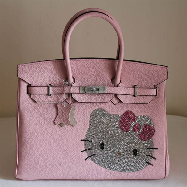 Borsa HK0001 Hermes Birkin Ciao Kitty 35CM Togo pelle rosa